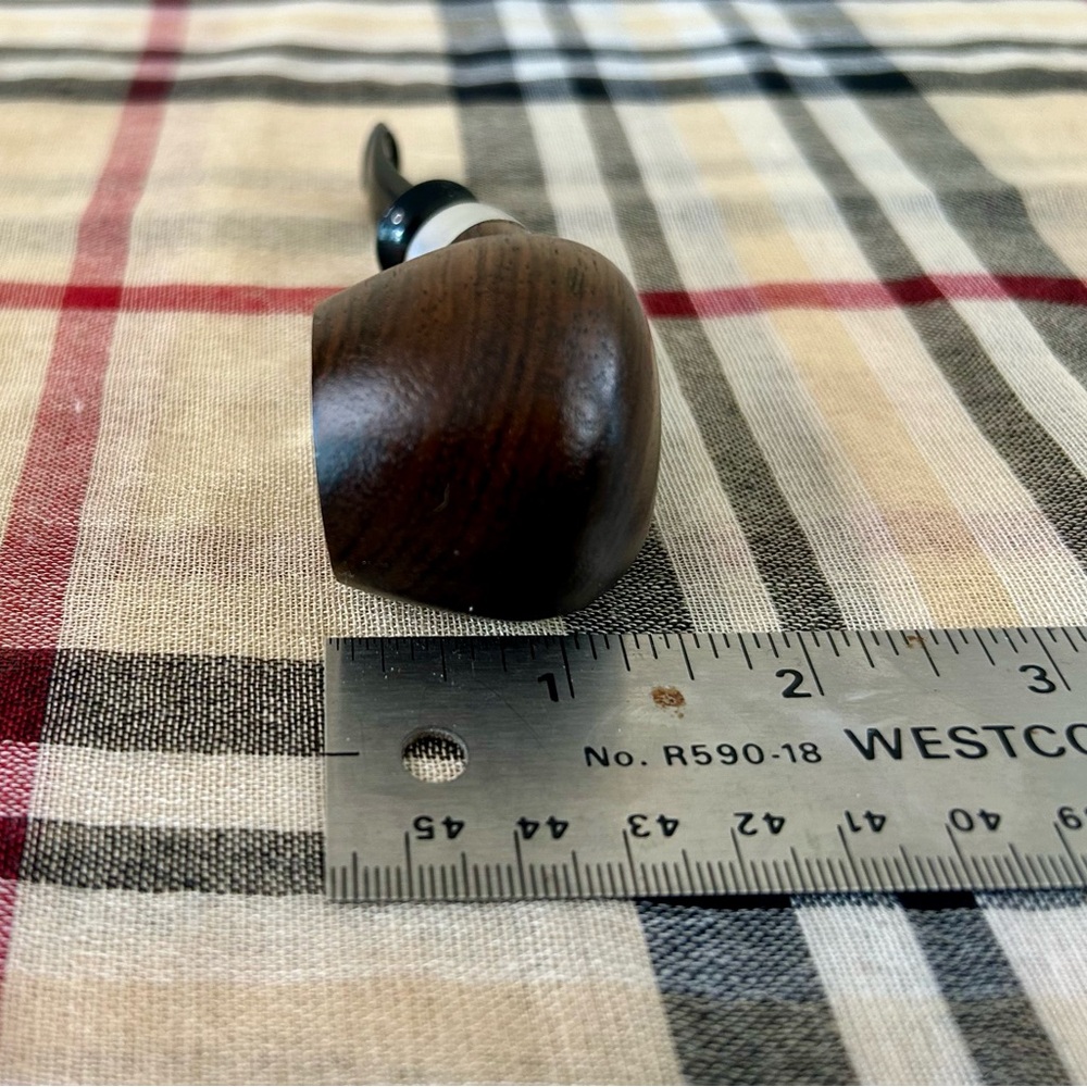 New Unsmoked Short Brown Wooden Smoking Pipe - Picture 5 of 5